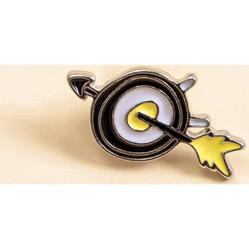 Bows And Arrows Shooting Badge Arrow Target Badge Alloy Archery Badges Brooch Outdoor Sports Archer Gift