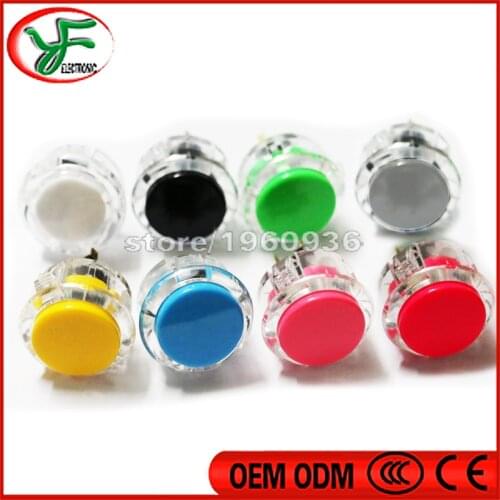 20pcs Arcade Push Button 30mm Round Push Button Copy Sanwa Push button with Micro Switch Arcade Start Butto