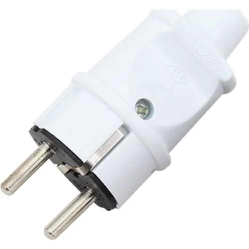 250V 16A AC DE EU DIN Round 2 Pin Power Cord Connector Long Type CE Electrical Plug,Detachable European Plugs 5PCS