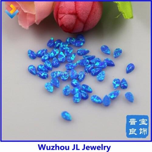 50PCs/lot) New Fashion ! 3x5mm Pear Shape Cabochon Opal Loose Stone Synthetic Opal Drop Opal Stone Wholesale Price