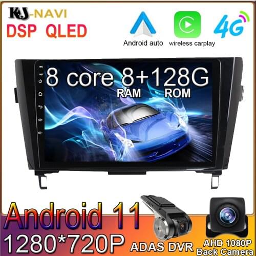 10.1' IPS Android 11.0 Auto Radio For Nissan Qashqai X-Trail Car Multimedia GPS Navigation Navi 4G Audio Stereo Player Video BT