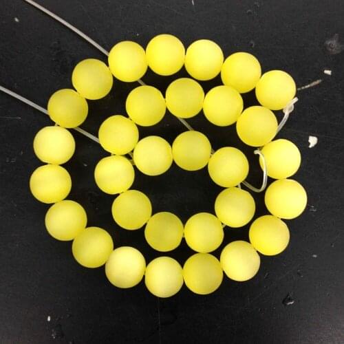 Free Shipping Jewelry Findings 5Strand 16" 4mm 6mm 8mm 10mm 12mm Matte Frosted Gold Yeollw Cats Eye Glass Round Loose Beads