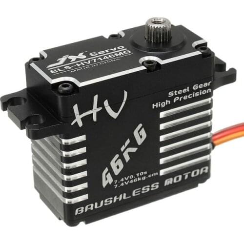 BLS-HV7146MG JX Waterproof Brushless Servo 48KG Steel Gear Full CNC Aluminum Standard RC model 1/5 car truck Robot helicopter