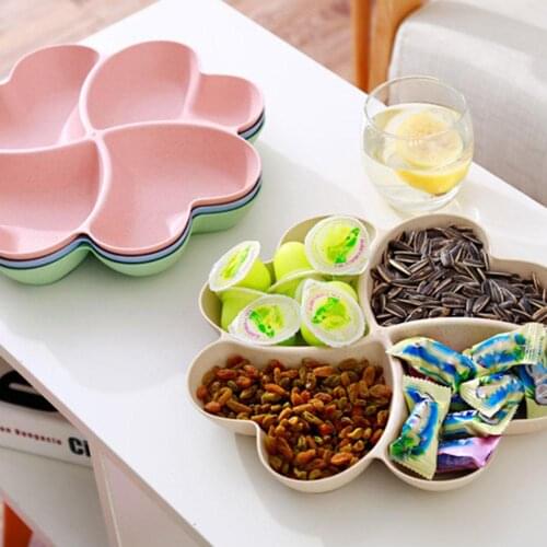 Heart Shaped Fruit Platter Serving Tray Creative Plate Candy Snacks Nuts Dish Bowl Storage Box Container Kitchen صحون تقديم