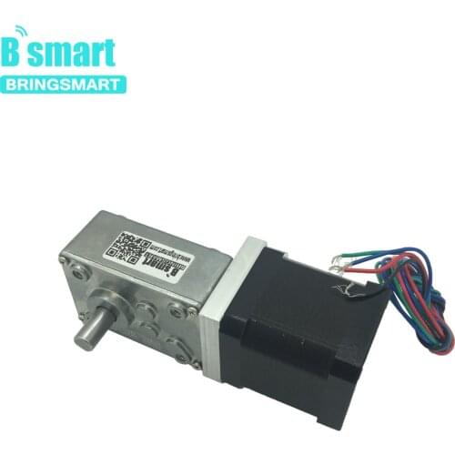 Bringsmart Worm Gear Motor.12v DC Stepper Motors Reducer Self-locking Mini Gearbox 24 volt Micro Electric Tool A58SW-42BY