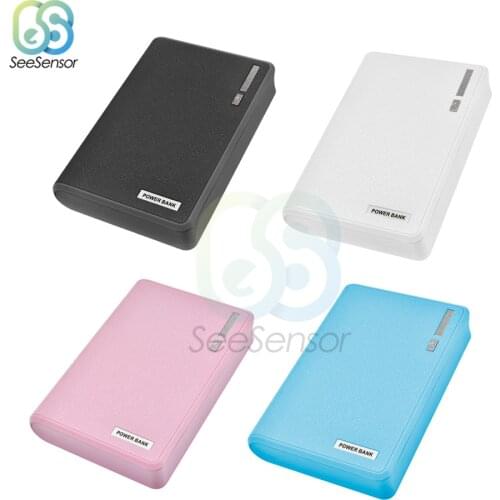 DC 5V Dual USB 4X 18650 Power Bank Battery Box Mobile Phone Charger DIY Shell Case For iPhone For Smart Phone