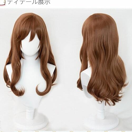 Hori Kyoko Kyouko Anime Hori-san to Miyamura-kun Horimiya Cosplay Long Brown Wig Heat Resistant Synthetic Hair + Free Wig Cap