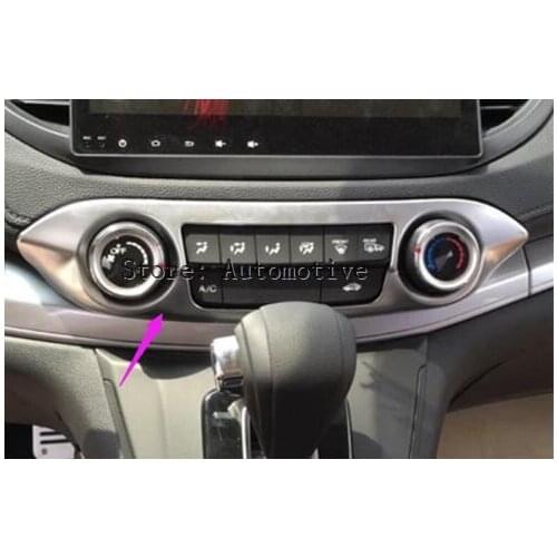 For 2012-2016 Honda CRV 2013 2014 2015 CR-V Matte Chrome Center Control Air Conditioning Switch Panel Cover Trim Car Styling