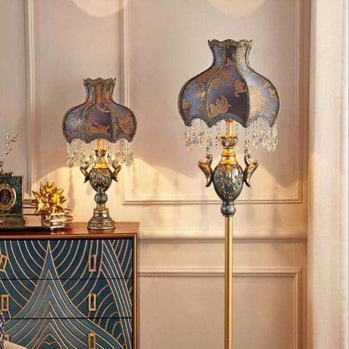 European luxury table lamp American bedroom bedside lamp