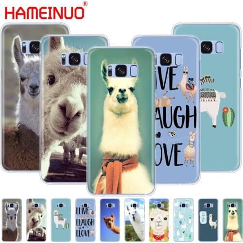HAMEINUO cute Alpaca lovely cell phone case cover for Samsung Galaxy S9 S7 edge PLUS S8 S6 S5 S4 S3 MINI