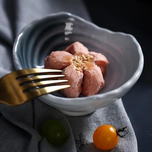 Japanese-style ceramic handmade small dessert dessert bowl side dish cold dish dish creative irregular ceramic fruit bowl househ