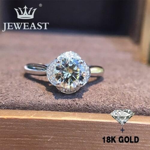 Natural Diamond 18K Gold Pure Gold Ring Beautiful Gemstone Ring Good Upscale Trendy Classic Party Fine Jewelry Hot Sell New 2020