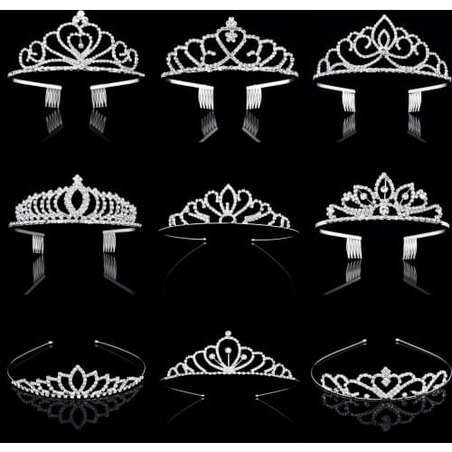 Bride Hair Accessories Girl Tiara Headband Bridesmaid Tiara Headband Girl Birthday Gift Stage Performing Accessories