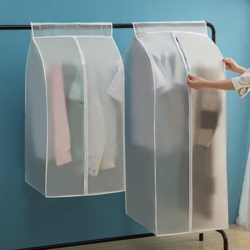 New Clothes Hanging Dust Cover Dress Suit Coat Transparent Storage Bag Case Organizer Wardrobe Dress Clothing Hanging Dust Cover