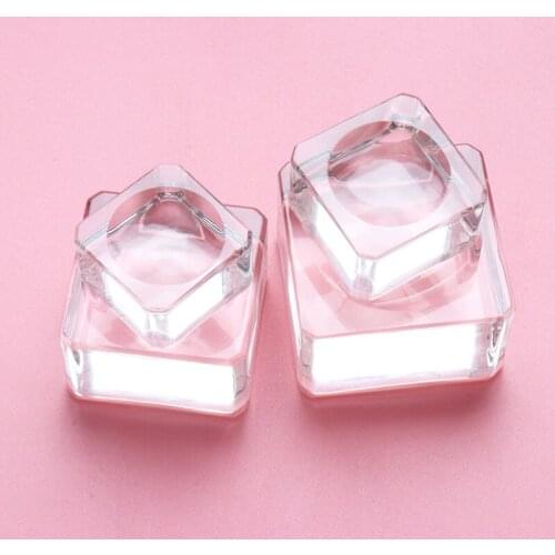 Wholesale Grafting Eye Lash Glue Square Glue Glass Gasket Eyelash Crystal Glass Gasket