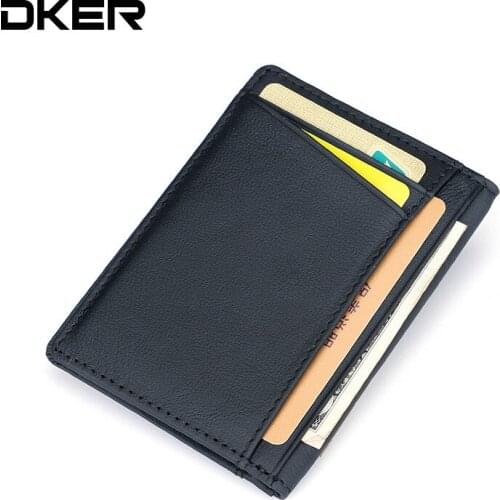 Wholesale Slim RFID Blocking Leather Wallet Credit ID Card Holder Purse Money Case for Men Women 100PCS/lot