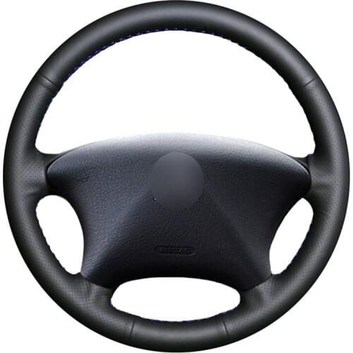 Hand-stitched Black PU Artificial Leather Car Steering Wheel Covers for Citroen Xsara Picasso 2001-2004 Peugeot Partner