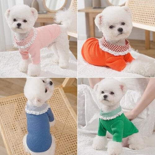 Cute Dog Shirt Summer Pet Dog Clothes T-shirt Pajamas Spring Dog Clothing Puppy Pomeranian Yorkshire Poodle Schnauzer Costumes L