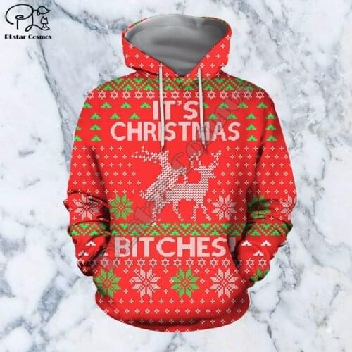 PLstar Cosmos Merry Christmas Santa Claus 3D Printed Hoodies Sweatshirts Zip Hooded For Men And Women Casual Streetwear Style-26