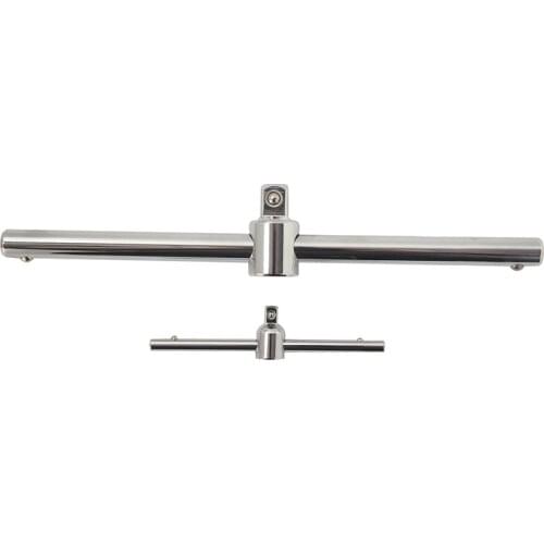 Ratchet Drive 1/4 1/2" Drive Socket Wrench Extension Slide Bar T-handle Socket Extension Connection Socket Wrench Slide Bar