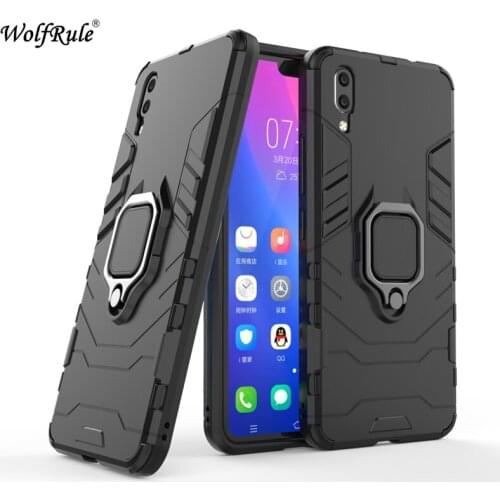 Vivo X21 ud Cases TPU Hard PC Vivo X21 ud Case Ring Holder Stand Magnetic Armor Case For BBK Vivo X21 ud Cover Funda 6.28"