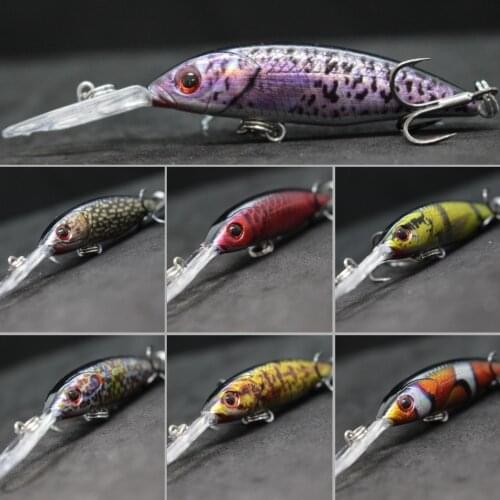 WLure 4g 7.6cm Lifelike Colors Lightweight Deep Minnow Jerkbait Slow Floating Bait for Carp Fishing Lure Size 8 Hooks HM514