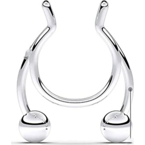 1pcs Nose Ring Clip Medical Stainless Steel Hot Sale Nasal Septum False Nose Ring Piercing Jewelry Nose Ring Clip