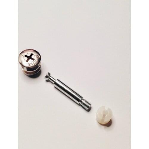 10x Furniture Panel Connecting Fittings Eccentric Cam 1518 Dowel Pre-inserted Pin Nut Screw Bolt Embedded Expansion Countersink