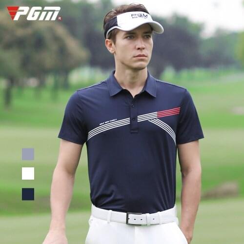 2020 PGM New summer golf clothing mens short-sleeved t-shirt breathable and quick-drying mens sports Shirt tops