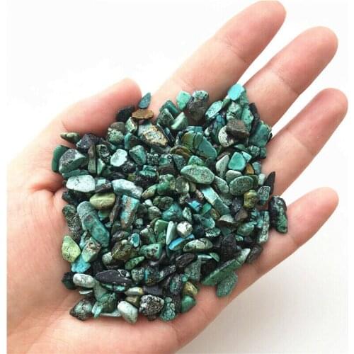 50g 5-7mm African Natural Green Turquoise Small Gravel Bulk Tumbled Stones Crystal Decoration Natural Quartz Crystals