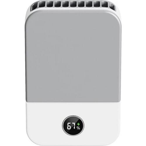 50% Hot Sale Portable Wearable LED Display Rechargeable Cooler Cooling Fan Desktop Mini Cooling Fan for Office