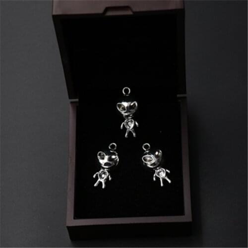 8pcs Silver Color Alien Male Charm Alloy Pendant Necklace Bracelet DIY Metal Jewelry Accessories - Gifts From Outer Space