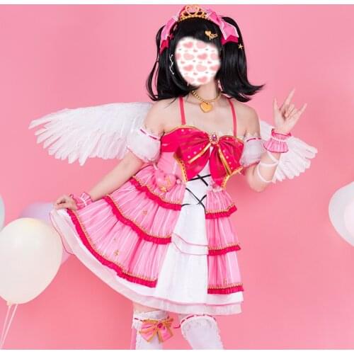 Anime Game Lovelive Nico Yazawa All Star Little Angel Cute Cospaly Costume Female