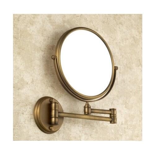 Antique bronze brass wall makeup mirror 8inch bathroom mirror antique decorative makeup mirrors