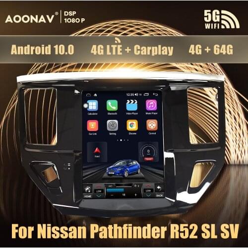 2din Android car radio Tesla style for Nissan Pathfinder R52 SL SV 2012-2020 car auto radio multimedia player GPS navigator