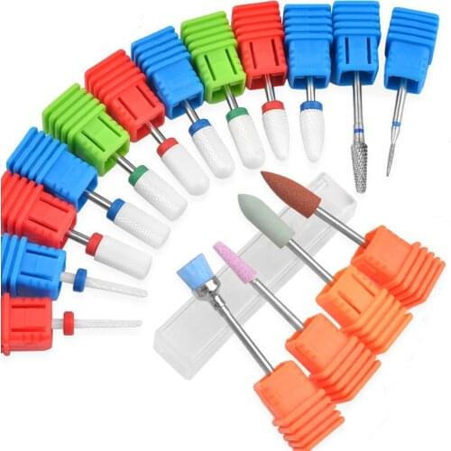 White 1 Pc Silicon Carbide Nail Drill Bits Flexible Polisher Manicure Machine Nail Accessories Electric Nail File Pedicure Tool