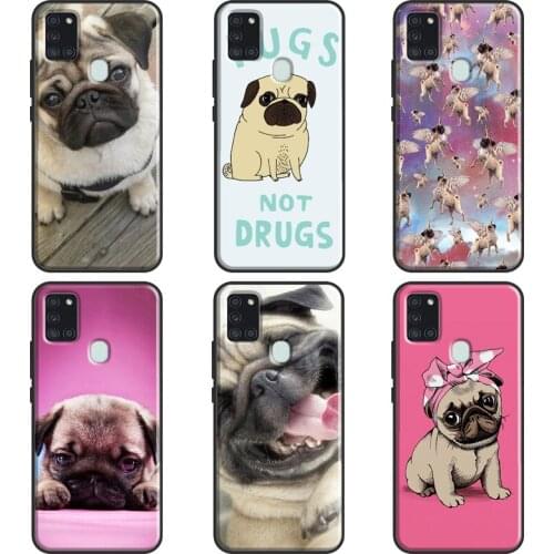 CUTE PUPPY PUG DOG MOPS For Samsung A20e A21S A11 A31 M31 M21 Case For Galaxy A71 A51 A40 A70 A10 A50 Cover