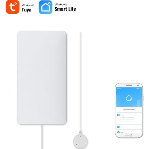 WIFI Water Leak Sensor Water Leakage Detector Alert Water Level Overflow Alarm Tuya Smart Life App Remote Control Home Security