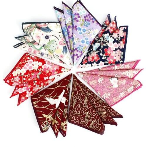 Cotton Handkerchief New 25x25cm Printing Flower Paisley Pocket Squares Fashion Vintage SuitS Pocket Towel Hanky for Men