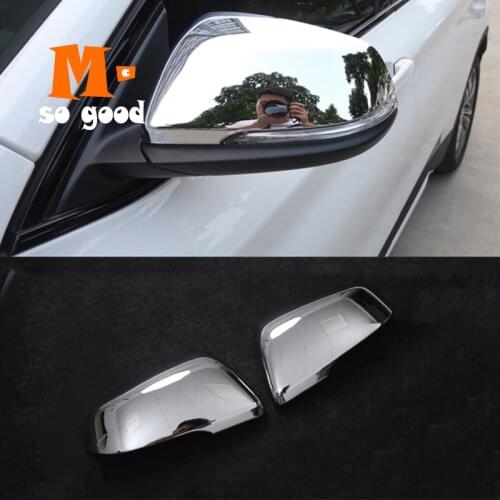 Chrome Car Side Door Rearview Mirror Cover Trim for BMW 2 Series F45 F46 Gran Active Tourer 2015-2019 for BMW X1 F48 2016-2019