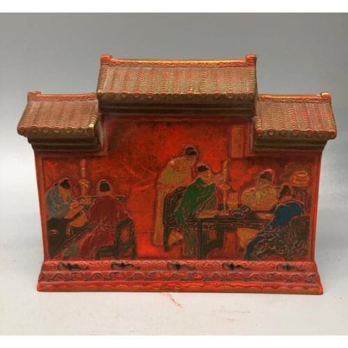 China ink lump ancients write poetry crafts statue