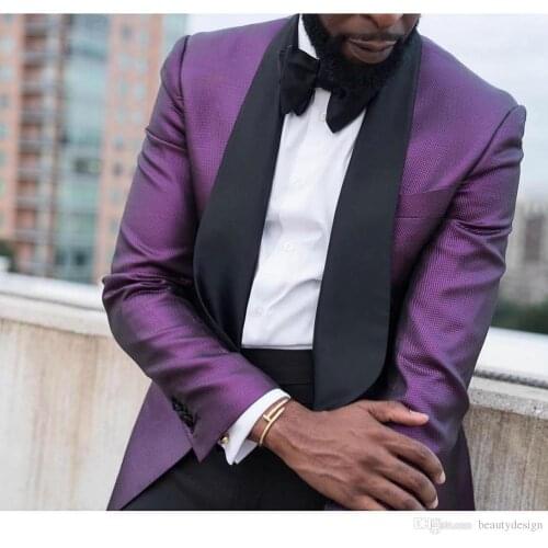 Handsome Groomsmen Shawl Lapel Groom Tuxedos Mens Wedding Dress Man Jacket Blazer Prom Dinner (Jacket+Pants+Tie) K184