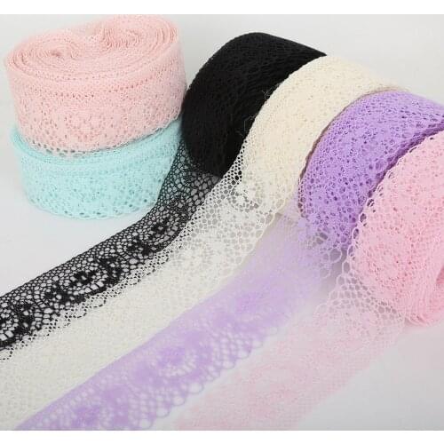 10 Yards/Lot High Quality Beautiful Lace Ribbon Tape 40MM Lace Trim DIY Embroidered For Sewing Decoration african lace fabric