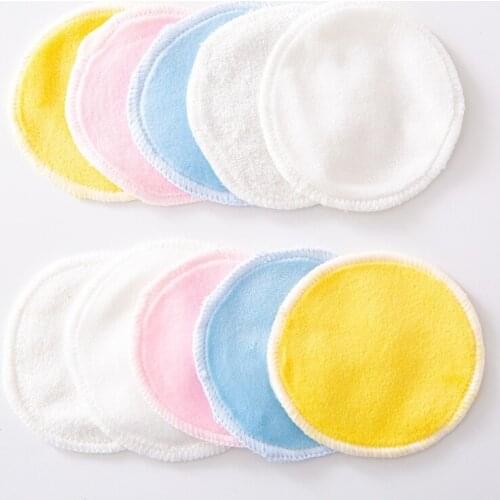 Reusable Bamboo Makeup Remover Pads 12pcs/Pack Washable Rounds Cleansing Facial Cotton Make Up Removal Pads Tool 2cm