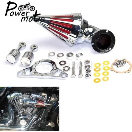 Motorbike Chrome Spike Air Filter Kit Intake Air Cleaner for Harley Softail Dyna Touring Softail Fat Boy Road Glide EFI Engine