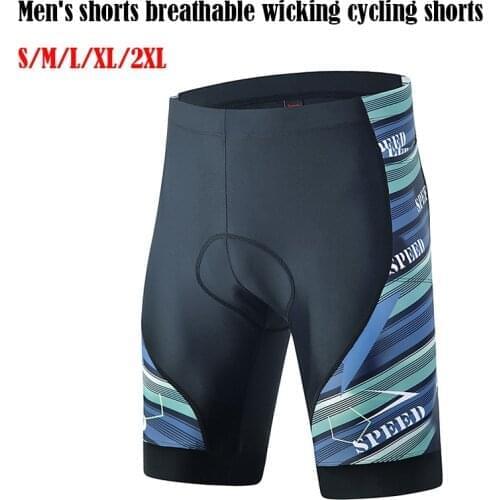 Mens Shorts Breathable Wicking Cycling Shorts with Professional Shockproof Cushion Quick-Drying Soft Cycling Shorts
