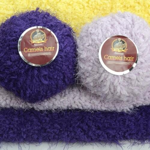 Wholesale 50g/ball Hand Knitting Crochet Wool Thread Silk Cotton Yarn Wool Cashmere Yarn DIY Blended Soft Camel Hair Yarn