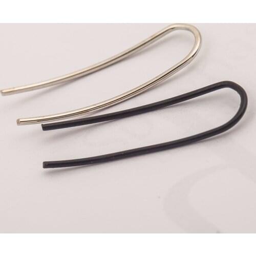 Simple Style Special Design U Shape Black Golden Silver Plated piercing Drop Earrings Dangle Earrings for Women