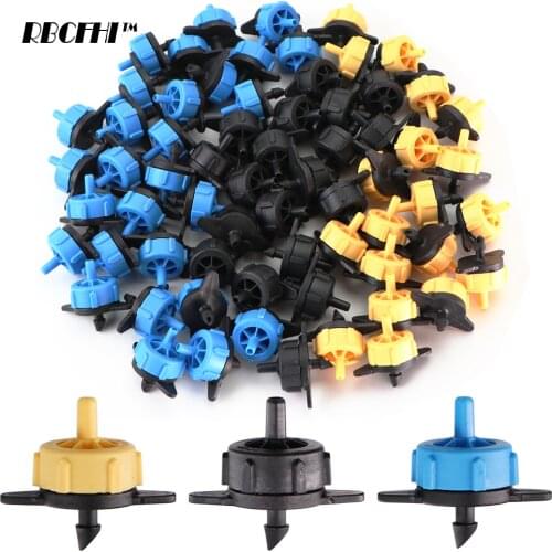 RBCFHI 200PCS 2L 4L 8L Fixed Flow Pressure Compensating Emitter Head Garden plant Water Micro Flow Regulator Irrigation Drippers