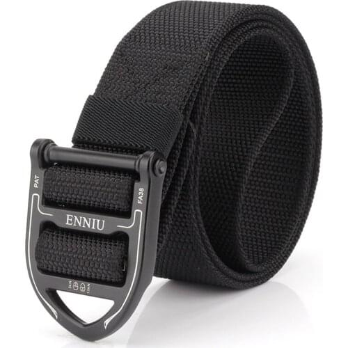 Canvas belt tactics outdoor casual mens nylon belt Military training bullet smooth buckle jeans belt